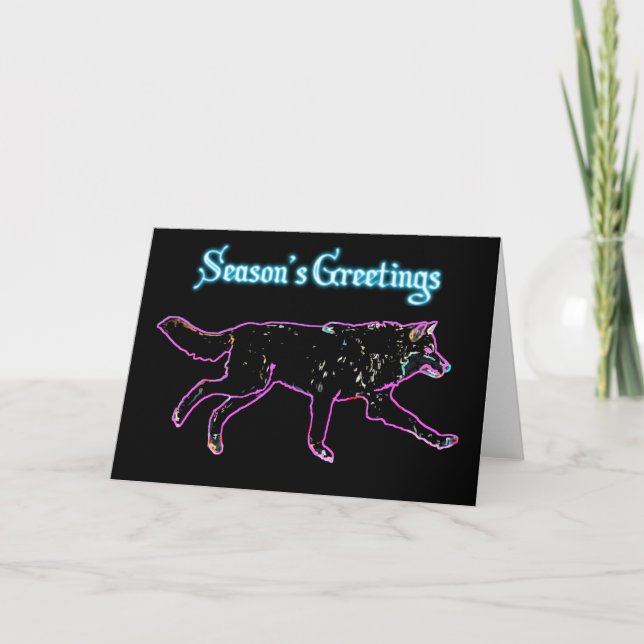Cartes Pour Fêtes Annuelles Loup électrique (Devant)
