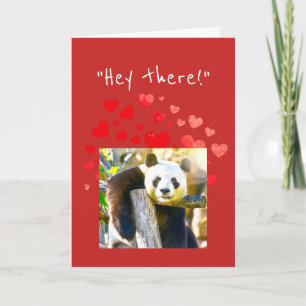 Cartes Pour Fêtes Annuelles L'ours panda Flirty font le Special de