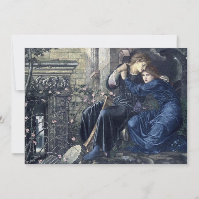 Cartes Pour Fêtes Annuelles Love Among The Ruins par Burn-Jones (1873) (Devant)