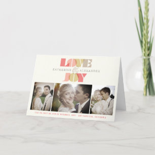 Cartes Pour Fêtes Annuelles Love And Jove Clear Geo Typography 4 Mariage photo