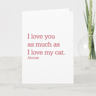 Cartes Pour Fêtes Annuelles Love Cat