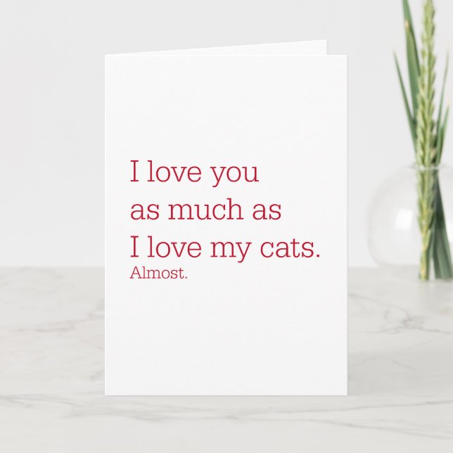 Cartes Pour Fêtes Annuelles Love Cats (Devant)