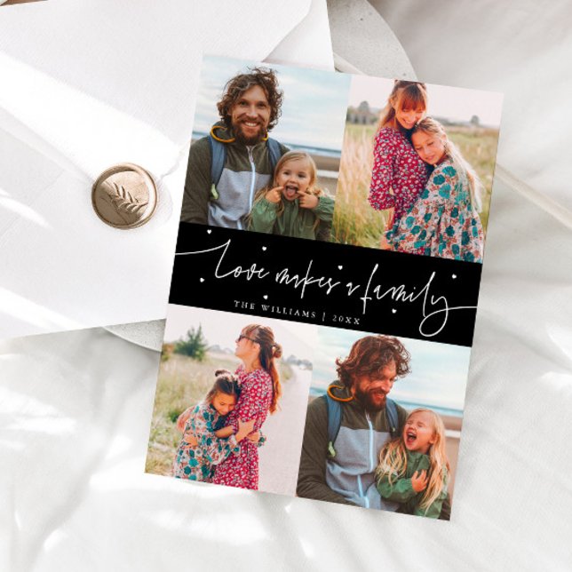 Cartes Pour Fêtes Annuelles Love Family Black Valentines Day Photo (Créateur téléchargé)