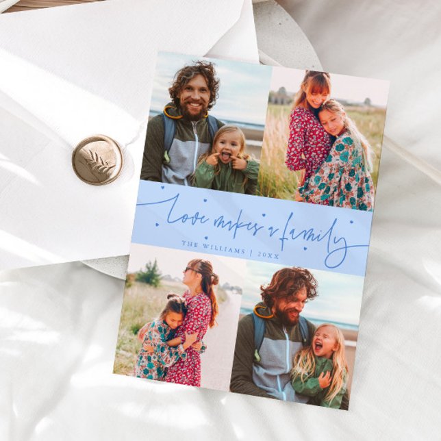 Cartes Pour Fêtes Annuelles Love Family Icy Blue Valentines Day Photo (Créateur téléchargé)