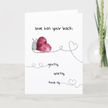 Love Has Your Back – Folded Love Card 