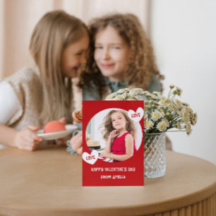 Cartes Pour Fêtes Annuelles Love Heart Classroom Photo Valentines Day Card