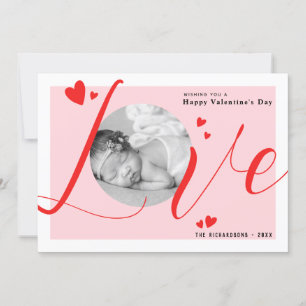 Cartes Pour Fêtes Annuelles Love Modern Elegant Heureuse Sainte-Valentin Photo