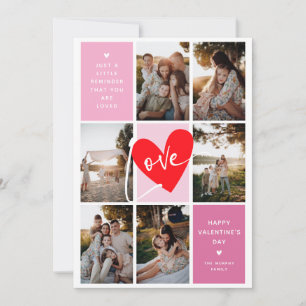 Cartes Pour Fêtes Annuelles Love Photo Grid Valentine's
