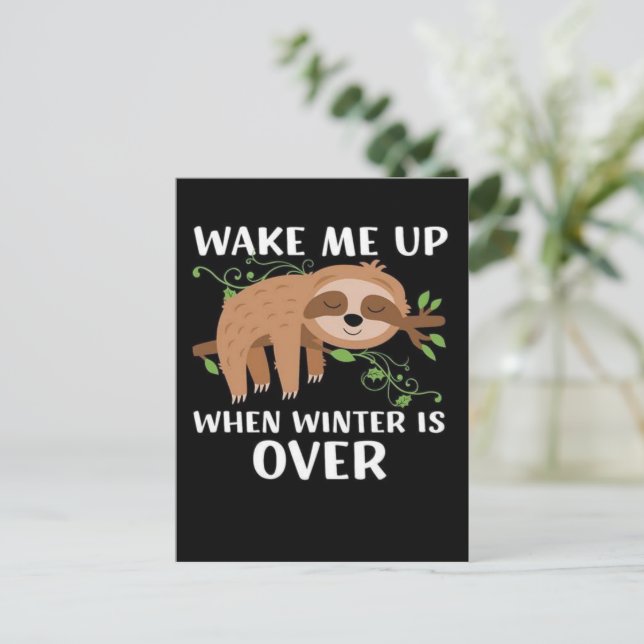 Cartes Pour Fêtes Annuelles Love Sloths (Debout devant)