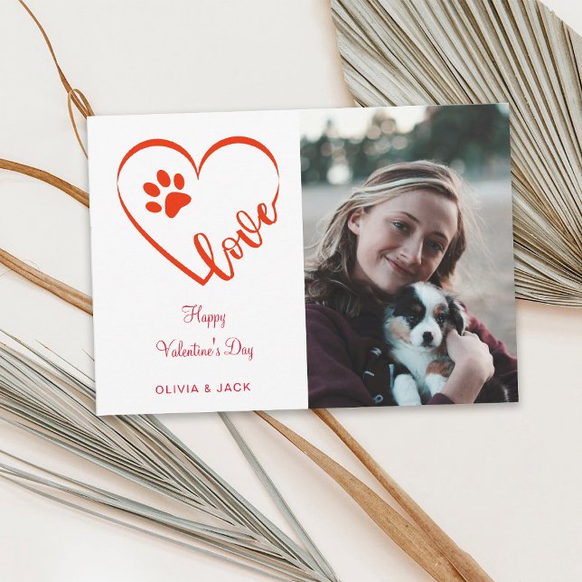 Cartes Pour Fêtes Annuelles Love Valentines Day Chien Photo (Créateur téléchargé)