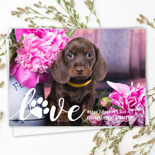 Cartes Pour Fêtes Annuelles LOVE Valentines Jour Personnalisé Animaux de compa