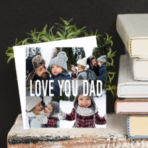Cartes Pour Fêtes Annuelles Love You Dad Photo Collage Fête des pères