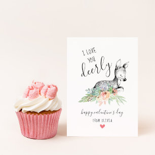 Cartes Pour Fêtes Annuelles Love You Deerly Kids Classroom Valentine's Cards