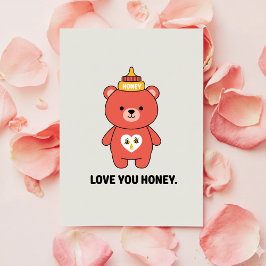 Cartes Pour Fêtes Annuelles Love You Honey Cute Romantic Valentine Card