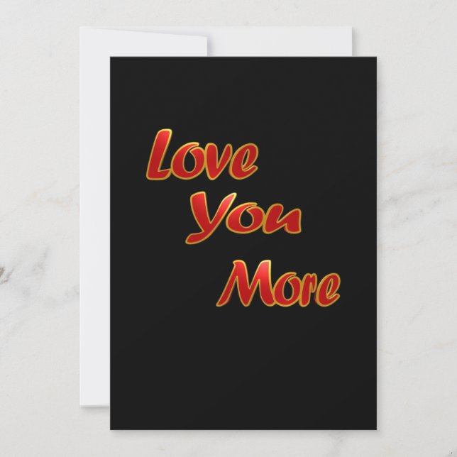 Cartes Pour Fêtes Annuelles Love You More Balanced Visual Design  (Devant)