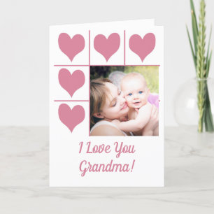 Cartes Pour Fêtes Annuelles Love You Pink Hearts & Photo Valentine's