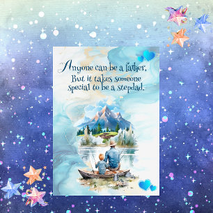 Cartes Pour Fêtes Annuelles Love You Stepdad Blue Smoky Mountains Lake Fishing