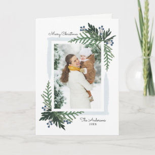 Cartes Pour Fêtes Annuelles Lovely Holiday - Christmas Photo Grey Card