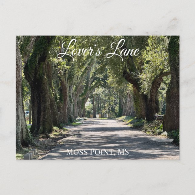 Cartes Pour Fêtes Annuelles Lover's Lane, Moss Point, MS Postcard (Devant)