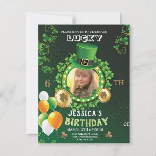 Cartes Pour Fêtes Annuelles Lucky 6E anniversaire, Saint Patrick's Day