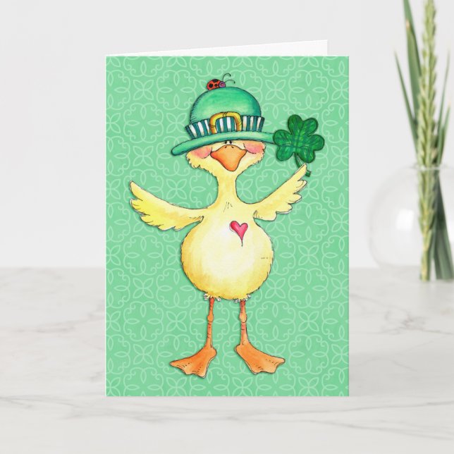 Cartes Pour Fêtes Annuelles Lucky Duck (Devant)