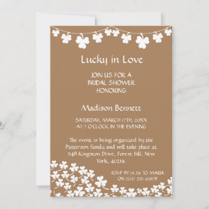 Cartes Pour Fêtes Annuelles Lucky In Love St. Patrick's Day BABYShower CARD