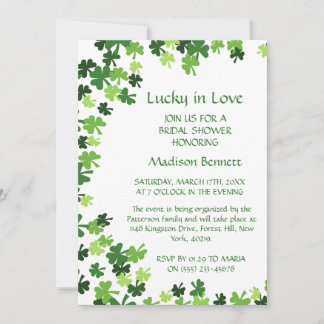 Cartes Pour Fêtes Annuelles Lucky In Love St. Patrick's Day BABYShower CARD