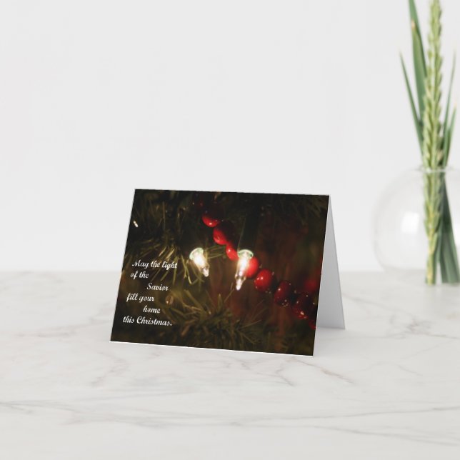 Cartes Pour Fêtes Annuelles Lumière de Noël (Devant)