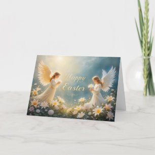 Cartes Pour Fêtes Annuelles Lumière de Pâques Angélique Bénédictions célestes