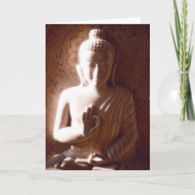 Cartes Pour Fêtes Annuelles Lumière molle de Bouddha (Devant)