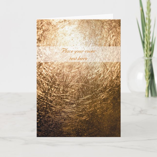 Cartes Pour Fêtes Annuelles Lumière Or 001 (Devant)