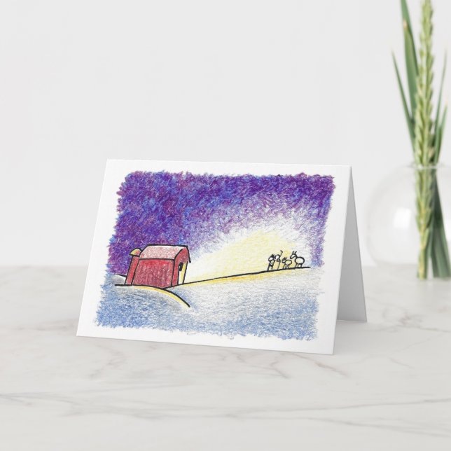 Cartes Pour Fêtes Annuelles Lumière paisible de Noël (Devant)
