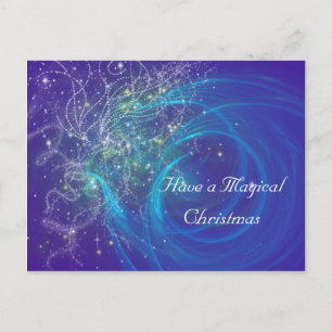 CARTES POUR FÊTES ANNUELLES LUMIÈRES BLEUES