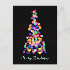 Cartes Pour Fêtes Annuelles Lumières d'arbre de Noël flou moderne