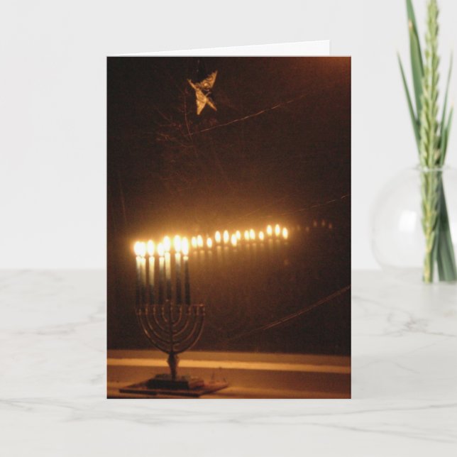Cartes Pour Fêtes Annuelles Lumières de Hanoukah (Devant)