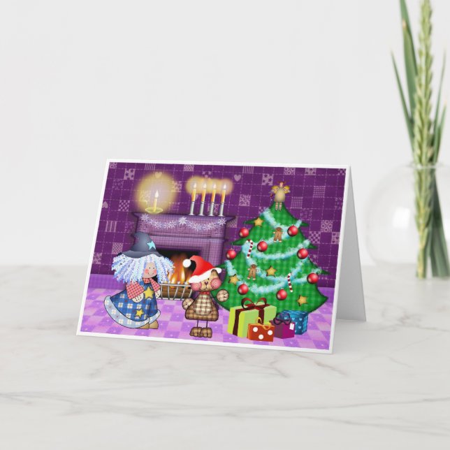 Cartes Pour Fêtes Annuelles Lumières de Noël (Devant)