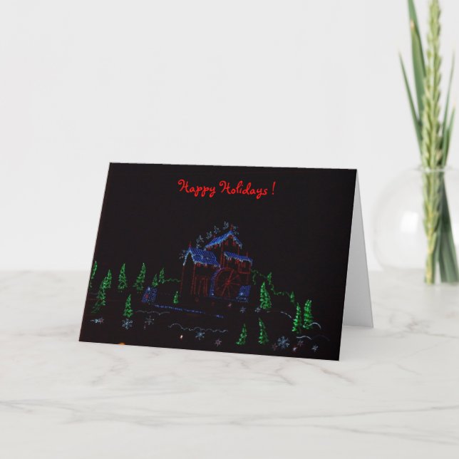 Cartes Pour Fêtes Annuelles Lumières de Noël (Devant)