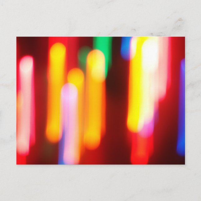Cartes Pour Fêtes Annuelles Lumières de Noël Abstraites (Devant)