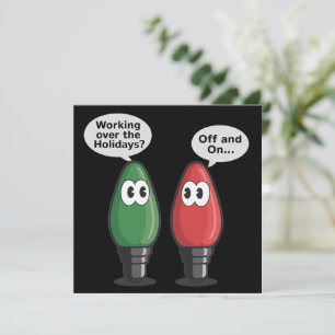 Cartes Pour Fêtes Annuelles Lumières de Noël Blague Ampoule Fonctionne Éteinte