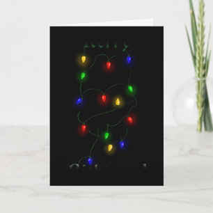 Cartes Pour Fêtes Annuelles Lumières de Noël de great dane