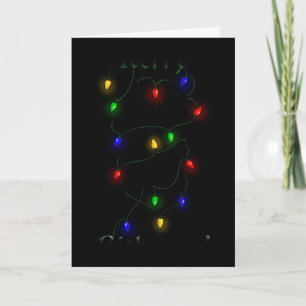 Cartes Pour Fêtes Annuelles Lumières de Noël de Pinscher miniature