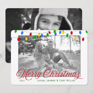 Cartes Pour Fêtes Annuelles Lumières de Noël des Fêtes modernes   2 Photo