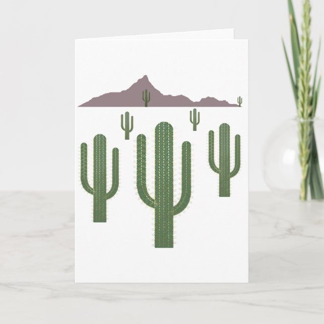 Cartes Pour Fêtes Annuelles Lumières de Noël du Saguaro (Devant)