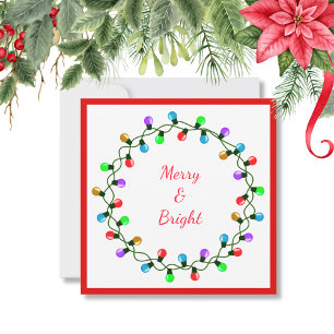 Cartes Pour Fêtes Annuelles Lumières de Noël Gai et Lumineux