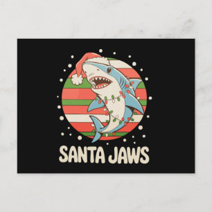 Cartes Pour Fêtes Annuelles Lumières de Noël Shark Santa Fêtes de Noël