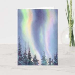Cartes Pour Fêtes Annuelles LUMIÈRES DU NORD par SHARON SHARPE