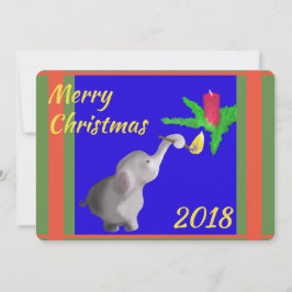 Cartes Pour Fêtes Annuelles Lumières Eléphant Moderne Bougie Xmas Texte person