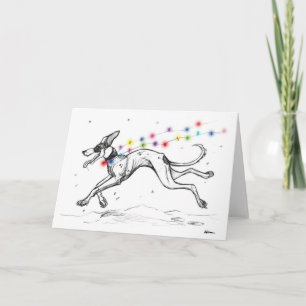 Cartes Pour Fêtes Annuelles Lumières Lurcher