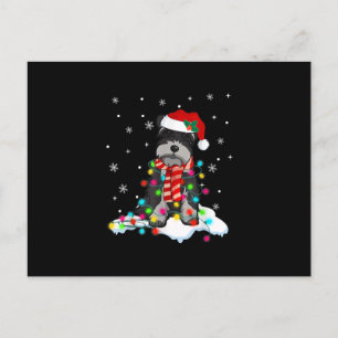 Cartes Pour Fêtes Annuelles lumières schnautiques de Noël mignonnes avec chape