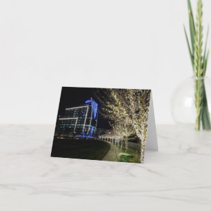 Cartes Pour Fêtes Annuelles Lumières Sur Les Arbres Au Parc Klyde Warren